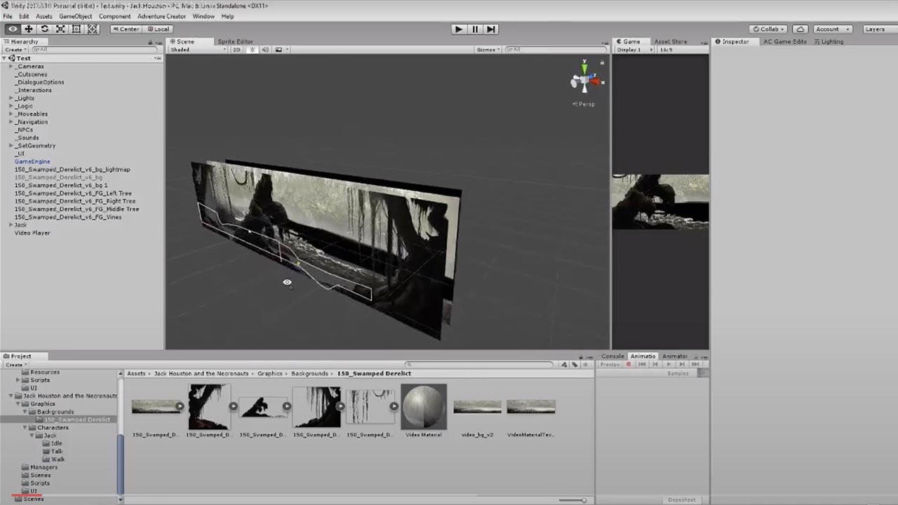 Creating multilayered video backgrounds